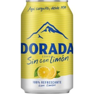 CERVEZA DORADA SIN CON LIMÓN-LATA 33CL